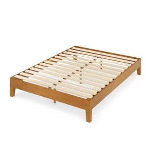 Zinus Platform Bed 12" King-Size Non-Upholstered Easy Assembly Solid Wood Brown - Picture 1 of 8
