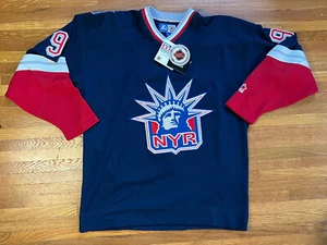 Camiseta deportiva de los Rangers de Nueva York auténtica Lady Liberty Starter Wayne Gretzky talla grande con etiquetas - Imagen 1 de 21