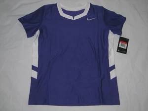 Nike Girls Lacrosse Training Jersey Tee T-shirt Purple AH3202-546 Size L - Picture 1 of 7