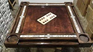 Gorgeous High Gloss Kona Coffee Finsh Domino Table by Domino Tables by Art - Picture 1 of 7