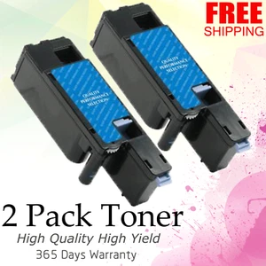 2 PK 331-0777 Cyan Toner for Dell Color Laser 1250c 1350cnw 1355cn 1355cnw 1250 - Picture 1 of 2