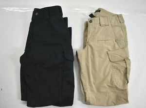 2 5.11 Tactical Men Tan Black Flat Front Straight Leg Casual Hiking Cargo Pant 6 - Picture 1 of 6