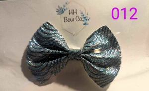 Blue Waves Bow Hair Clip for Girls - Picture 1 of 2