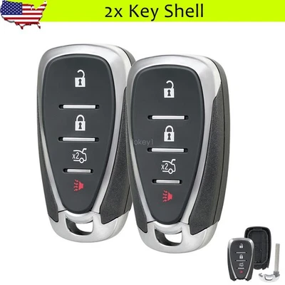 2 Для 2016-21 CHEVROLET MALIBU CRUZE CAMARO Smart дистанционный брелок оболочка чехол 4B - Изображение 1 из 4