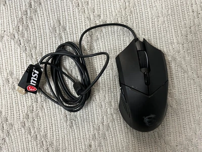 MSI Clutch GM08 Gaming Mouse 4200 DPI Optical Sensor 3 Adjustable Weights Black - Image 1 of 3
