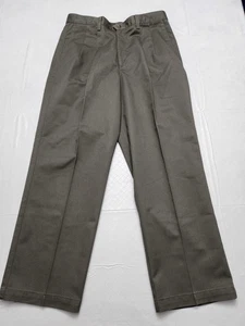 Dockers Hose Herren 34x29 grün Khakis keine Falten Twill Plissee klassische Passform Chino - Bild 1 von 9