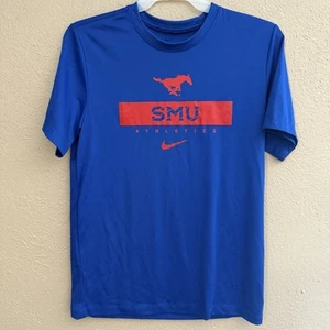 Camiseta Nike Dri-Fit SMU Mustangs Atletismo Camiseta Manga Azul Para Hombre Talla M” - Imagen 1 de 8
