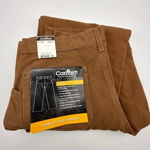 Carhartt B192 BRN Cordura Front Dungaree Work Pants 30x32 Brown Men - Picture 1 of 10