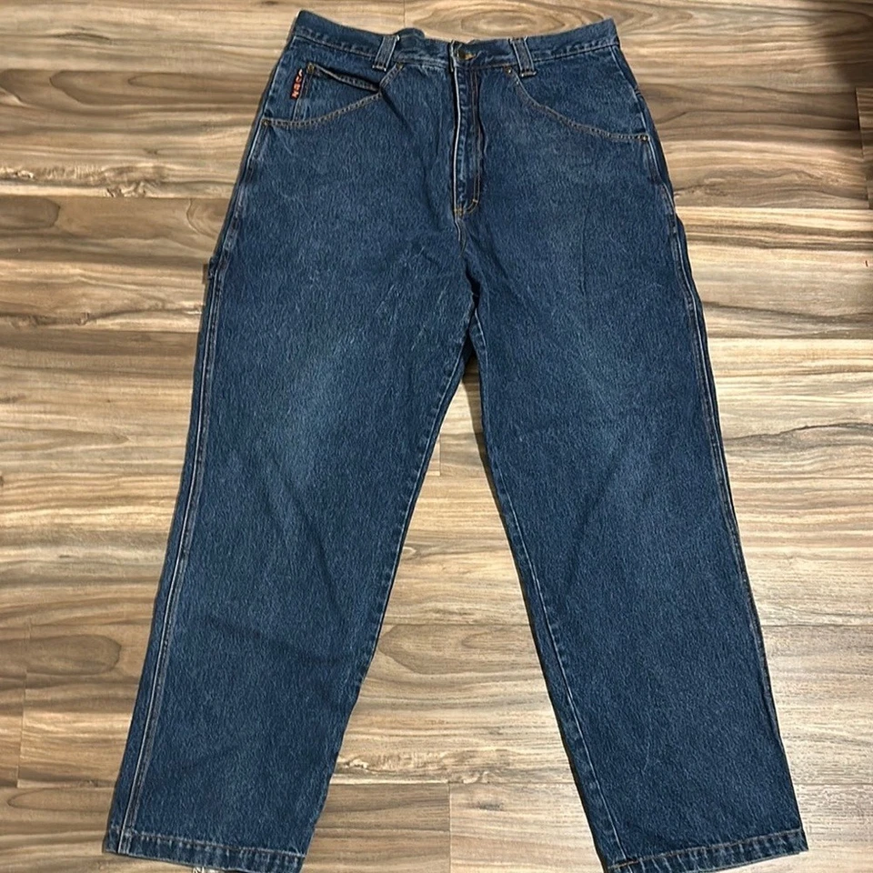 Vintage Lugz Jeans Mens 38 Blue Baggy Wide Leg Logo Y2K Skater Pants Cargo - Image 1 of 4