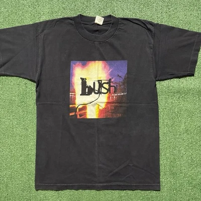 Vintage 1996 Bush Razorblade Suitcase Rock Band Concert T Shirt Size L Black - Image 1 of 4