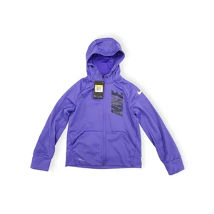 Nike Boys Youth Purple Dri-Fit Hooded Sweatshirt Jacket 856138-518 - Picture 1 of 3