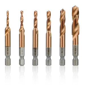 XCAN 1x Kombi Gewindebohrer Gewindeschneider 1/4" Sechskantschaft HSS M3-M10 - Bild 1 von 20