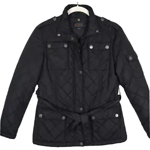 Pendleton Quilted Nylon Black Belted Jacket Size XXS Women's - Picture 1 of 7