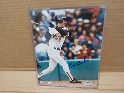ФОТОГРАФИЯ С АВТОГРАФОМ БИЛЛА БАКНЕРА 8X10 PSA/DNA BOSTON REDSOX MLB - Изображение 1 из 4