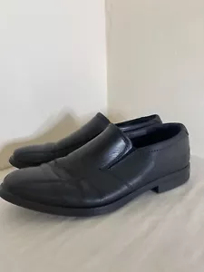 Ecco men's Minneapolis black dress shoes size 44 / 10 loafers business slip on - Picture 1 of 6