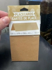 Creative Converting Kraft Placecards 1.5" x 3.75" 12ct. New!!! - Picture 1 of 2