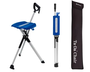 Silla Ta-Da Step2Gold Bastón Portátil, Bastón con Asiento Plegable - 36.2"- AZUL - Imagen 1 de 10