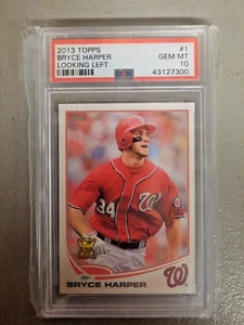 2013 TOPPS #1 BRYCE HARPER LOOKING LEFT PSA 10 - Picture 1 of 2