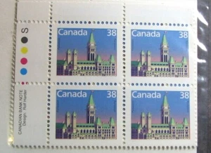 Canada Inscription Block Stamp Scott# 1165 Parliament (note) 1987-91 MNH L528 - Picture 1 of 1
