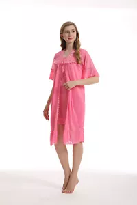 LADIES WOMENS NIGHTIE NIGHTDRESS ROBE neglige+Nighty SET 2062 - Foto 1 di 13