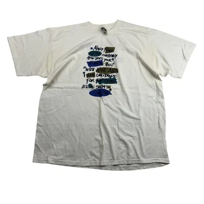 Camiseta De Colección Años 90 Nike Just do it Mary Hecha en EE. UU. Blanca Manga Corta RARA Talla XL Foto 1 de 4