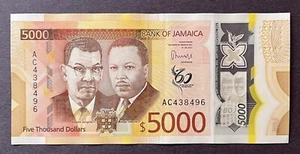 JAMAICA 2022 : $5000 - Sangster/Shearer, Serial #AC438496 - Picture 1 of 2