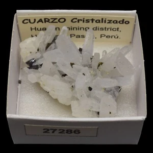 CUARZO Cristalizado (Huaron mining dist., Huayllay, Pasco, Peru) #27286 / Quartz - Imagen 1 de 1