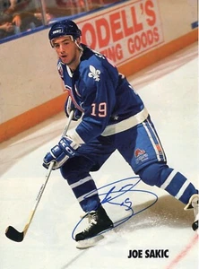 Joe Sakic Quebec Nordiques Autographed  8'' x 11''  Magazine Page - Picture 1 of 1