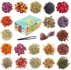 20 Bags Natural Dried Flowers Herbs Kit for Soap Making DIY Candle Making Bath - Picture 1 of 7