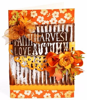 Sizzix Thankful Background & Borders Emboss 4pk set #657466 Retail $12.99 Holtz  - Image 1 of 4