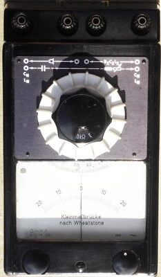 DDR Kleinmessbrücke nach Wheatstone Messgerät VEB EAW Messtechnik Mellenbach - Bild 1 von 4