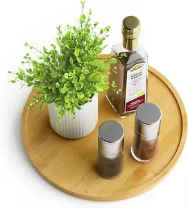 Lazy Susan Organizer Homerays 10 Inch Non-Skid Bamboo Lazy Susan for Kitchen for - Picture 1 of 1