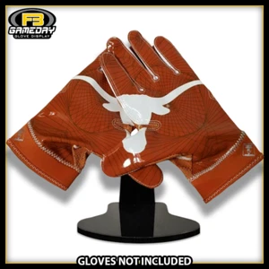¡Pantalla de guantes receptores de fútbol americano con soporte para guantes de cuernos largos de Texas! BIG 12 - Imagen 1 de 10