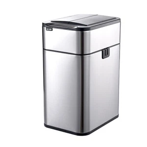 Kitchen Trash Can -15 Liter / 4 Gallon Automatic Trash Can with Butterfly Lid - Picture 1 of 9