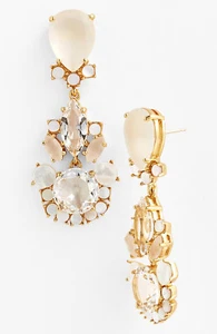 KATE SPADE NEW YORK GRANDE BOUQUET EARRINGS MOTHER OF PEARL BRIDAL CHANDELIER - Picture 1 of 12