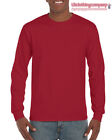 Cardinal Red Gildan Długi rękaw Ultra Bawełna t-shirt - Topy męskie s m l xl 2xl