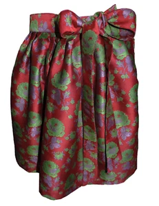 Damen Dirndlschürze Rot Blumen 48cm - Picture 1 of 1