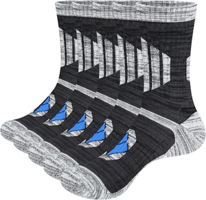 Mens Work Boot Socks Moisture Wicking Men'S Socks Cushioned Athletic Socks Thick - Picture 1 of 12