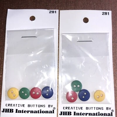 Botones 8 JHB Internacional Vintage Colores Primarios Alemania 3/8 Nº 281 Foto 1 de 4