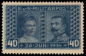 BOSNIA B15v - Duchess Sophia and Archduke Ferdinand "Double Print" (pb29987) - Picture 1 of 1