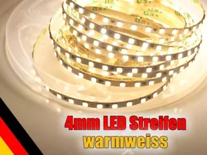 1 Meter LED Beleuchtung warmweiß 100cm nur 4mm schmal für Häuser, Waggons, RC - Picture 1 of 2
