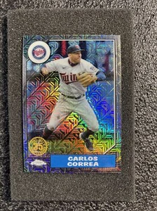 2022 Topps Update Chrome Silver Pack Black Mojo  #T87C-46 Carlos Correa 003/199 - Foto 1 di 2