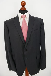 Rene Lezard Sakko Gr.56 Schurwolle Dunkel Anthrazit White Label abs. Top Zustand - Bild 1 von 9