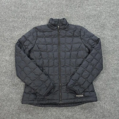 Marmot Jacket Womens Large Black 700 Fill Quilted Puffer Hiking Climb Outdoors - Image 1 of 4