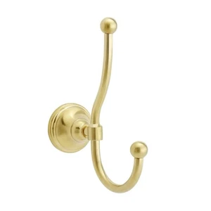 DXV Randall D35102210.427 - Solid Brass Robe Hook In Satin Brass (Gold) Large 8” - Picture 1 of 11