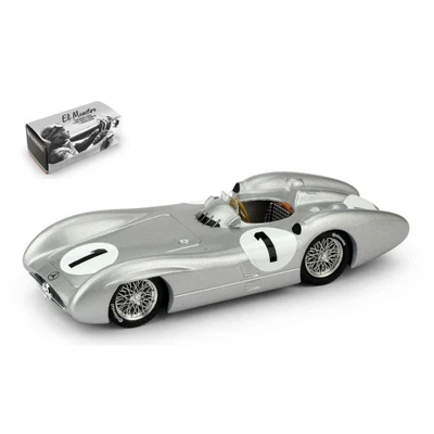 MERCEDES W 196 J.M.FANGIO 1954 N.1 4th GR.BRITAIN GP WORLD CHAMPION 1:43 Brumm F - Immagine 1 di 3