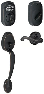 Schlage FE365-PLY-FLA-RH Plymouth электронный для правой руки - бронза - Изображение 1 из 4