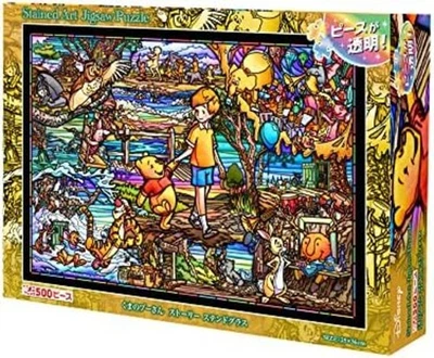Tenyo Jigsaw Puzzle Disney Pooh Story Stained Glass 500piece Stained Art - Image 1 of 4