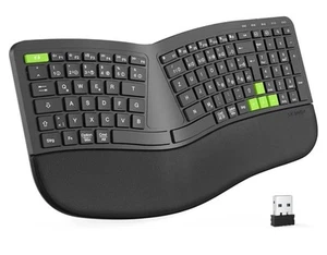 Seenda Ergonomische Kabellose Tastatur Wiederaufladbar mit Handballenauflage - Bild 1 von 4