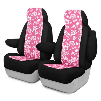 For Toyota Tacoma 01-04 Hawaiian 1st Row Pink w Black Custom Seat Covers Foto 1 de 2